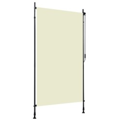 vidaXL Estor enrollable de exterior color crema 120x270 cm