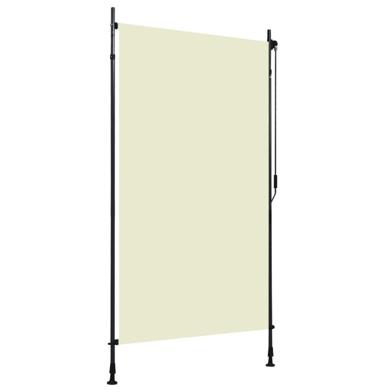 vidaXL Estor enrollable de exterior color crema 120x270 cm