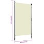 vidaXL Estor enrollable de exterior color crema 120x270 cm