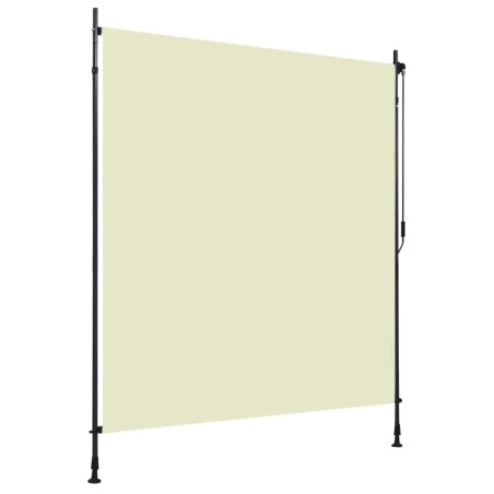 vidaXL Estor enrollable de exterior color crema 200x270 cm