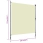 vidaXL Estor enrollable de exterior color crema 200x270 cm vidaXL Estor enrollable de exterior color crema 200x270 cm