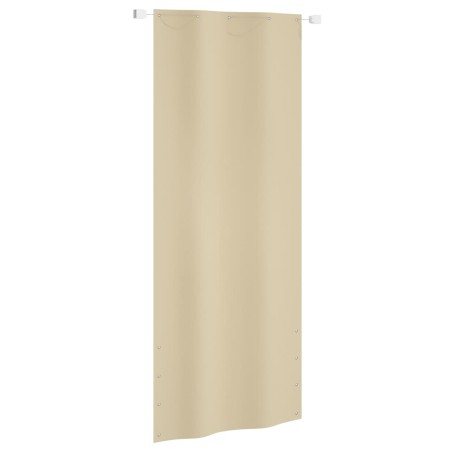 vidaXL Toldo pantalla para balcón de tela oxford beige 100x240 cm
