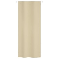 vidaXL Toldo pantalla para balcón de tela oxford beige 100x240 cm
