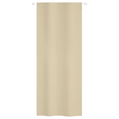 vidaXL Toldo pantalla para balcón de tela oxford beige 100x240 cm