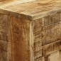 vidaXL Cómoda con 2 cajones y 1 armario de madera rugosa de mango vidaXL Cómoda con 2 cajones y 1 armario de madera rugosa de mango