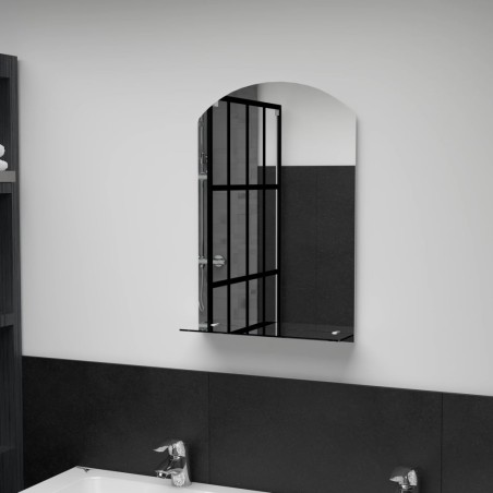 vidaXL Espejo de pared con estante de vidrio templado 40x60 cm