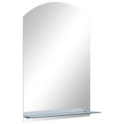 vidaXL Espejo de pared con estante de vidrio templado 40x60 cm