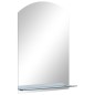 vidaXL Espejo de pared con estante de vidrio templado 40x60 cm vidaXL Espejo de pared con estante de vidrio templado 40x60 cm