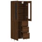 vidaXL Aparador alto madera contrachapada marrón roble 69,5x34x180 cm vidaXL Aparador alto madera contrachapada marrón roble 69,5x34x180 cm