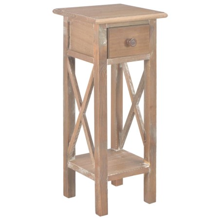 vidaXL Mesa auxiliar de madera marrón 27x27x65,5 cm