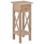 vidaXL Mesa auxiliar de madera marrón 27x27x65,5 cm vidaXL Mesa auxiliar de madera marrón 27x27x65,5 cm