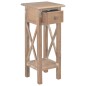 vidaXL Mesa auxiliar de madera marrón 27x27x65,5 cm vidaXL Mesa auxiliar de madera marrón 27x27x65,5 cm