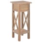 vidaXL Mesa auxiliar de madera marrón 27x27x65,5 cm vidaXL Mesa auxiliar de madera marrón 27x27x65,5 cm