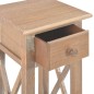 vidaXL Mesa auxiliar de madera marrón 27x27x65,5 cm vidaXL Mesa auxiliar de madera marrón 27x27x65,5 cm