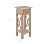 vidaXL Mesa auxiliar de madera marrón 27x27x65,5 cm vidaXL Mesa auxiliar de madera marrón 27x27x65,5 cm