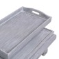 vidaXL Mesa de centro de madera maciza de caoba gris 90x50x40 cm vidaXL Mesa de centro de madera maciza de caoba gris 90x50x40 cm