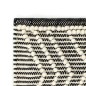 vidaXL Alfombra tejida a mano de lana negro/blanco 120x170 cm