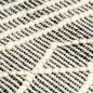 vidaXL Alfombra tejida a mano de lana negro/blanco 120x170 cm