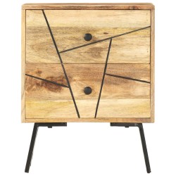 vidaXL Mesita de noche de madera maciza de mango 40x30x50 cm