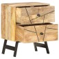 vidaXL Mesita de noche de madera maciza de mango 40x30x50 cm vidaXL Mesita de noche de madera maciza de mango 40x30x50 cm