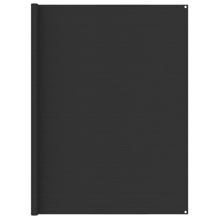 vidaXL Alfombra para tienda de campaña HDPE gris antracita 250x250cm