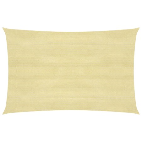 vidaXL Toldo de vela beige HDPE 160 g/m² 2x2,5 m