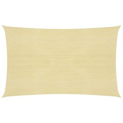 vidaXL Toldo de vela beige HDPE 160 g/m² 2x5 m