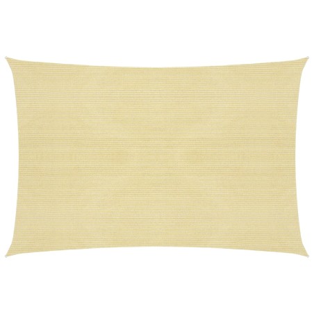 vidaXL Toldo de vela beige HDPE 160 g/m² 5x7 m