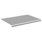vidaXL Tela de repuesto para toldo gris antracita y blanco 4,5x3 m vidaXL Tela de repuesto para toldo gris antracita y blanco 4,5x3 m