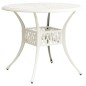 vidaXL Mesa de jardín aluminio fundido blanco 90x90x74 cm vidaXL Mesa de jardín aluminio fundido blanco 90x90x74 cm