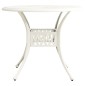 vidaXL Mesa de jardín aluminio fundido blanco 90x90x74 cm vidaXL Mesa de jardín aluminio fundido blanco 90x90x74 cm