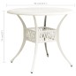 vidaXL Mesa de jardín aluminio fundido blanco 90x90x74 cm vidaXL Mesa de jardín aluminio fundido blanco 90x90x74 cm