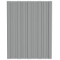 vidaXL Panel para tejado acero galvanizado gris 12 unidades 60x45 cm