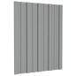 vidaXL Panel para tejado acero galvanizado gris 12 unidades 60x45 cm