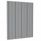 vidaXL Panel para tejado acero galvanizado gris 12 unidades 60x45 cm