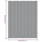 vidaXL Panel para tejado acero galvanizado gris 12 unidades 60x45 cm