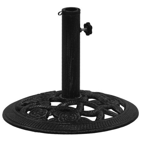 vidaXL Base de sombrilla de hierro fundido negro 40x40x32 cm 