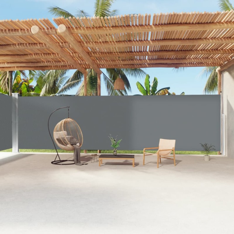 vidaXL Toldo lateral retráctil antracita 220x1200 cm vidaXL Toldo lateral retráctil antracita 220x1200 cm
