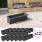 vidaXL Jardineras para europalés 12 uds PP gris 36x13,5x9,5 cm vidaXL Jardineras para europalés 12 uds PP gris 36x13,5x9,5 cm