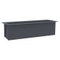 vidaXL Jardineras para europalés 12 uds PP gris 36x13,5x9,5 cm vidaXL Jardineras para europalés 12 uds PP gris 36x13,5x9,5 cm