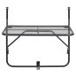 vidaXL Mesa de balcón de acero negro 60x40 cm