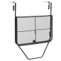 vidaXL Mesa de balcón de acero negro 60x40 cm