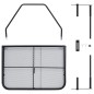 vidaXL Mesa de balcón de acero negro 60x40 cm