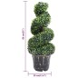 vidaXL Planta espiral de Boj artificial con macetero verde 89 cm vidaXL Planta espiral de Boj artificial con macetero verde 89 cm