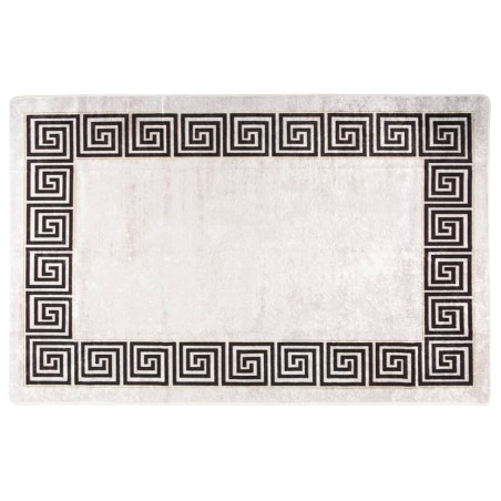 vidaXL Alfombra lavable antideslizante beige claro 160x230 cm