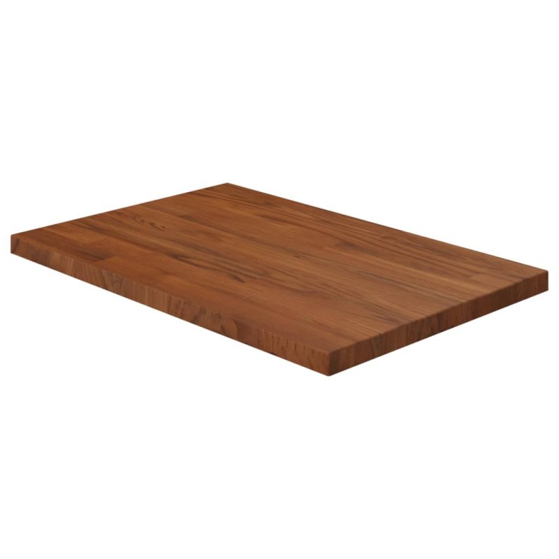 vidaXL Encimera baño madera maciza tratada marrón oscuro 60x40x2,5 cm