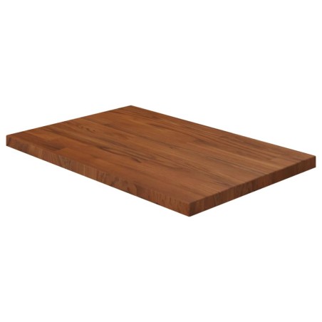 vidaXL Encimera baño madera maciza tratada marrón oscuro 60x40x2,5 cm