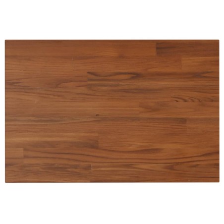 vidaXL Encimera baño madera maciza tratada marrón oscuro 60x40x2,5 cm