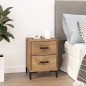 vidaXL Mesita de noche madera maciza de pino marrón 36x30x45 cm vidaXL Mesita de noche madera maciza de pino marrón 36x30x45 cm