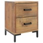 vidaXL Mesita de noche madera maciza de pino marrón 36x30x45 cm vidaXL Mesita de noche madera maciza de pino marrón 36x30x45 cm